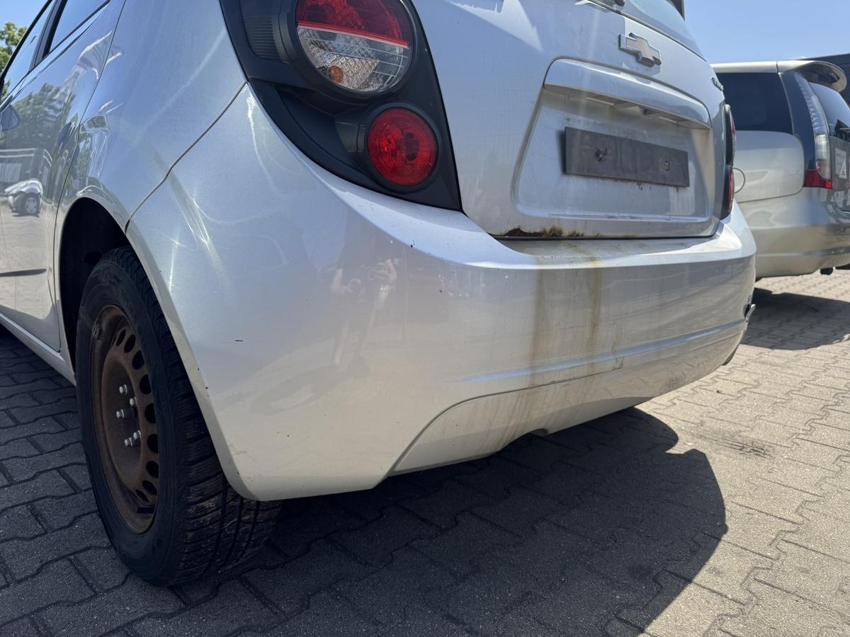 Chevrolet Aveo 2 original Sto&szlig;stange Stossf&auml;nger hinten Silber 5-T&uuml;rer Bj.2013